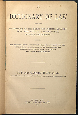 Black's, title page