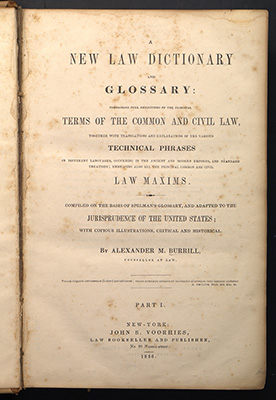 Burrill, first edition, title page