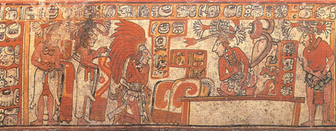 Presentation of Captured Dignitary to Maya Ruler