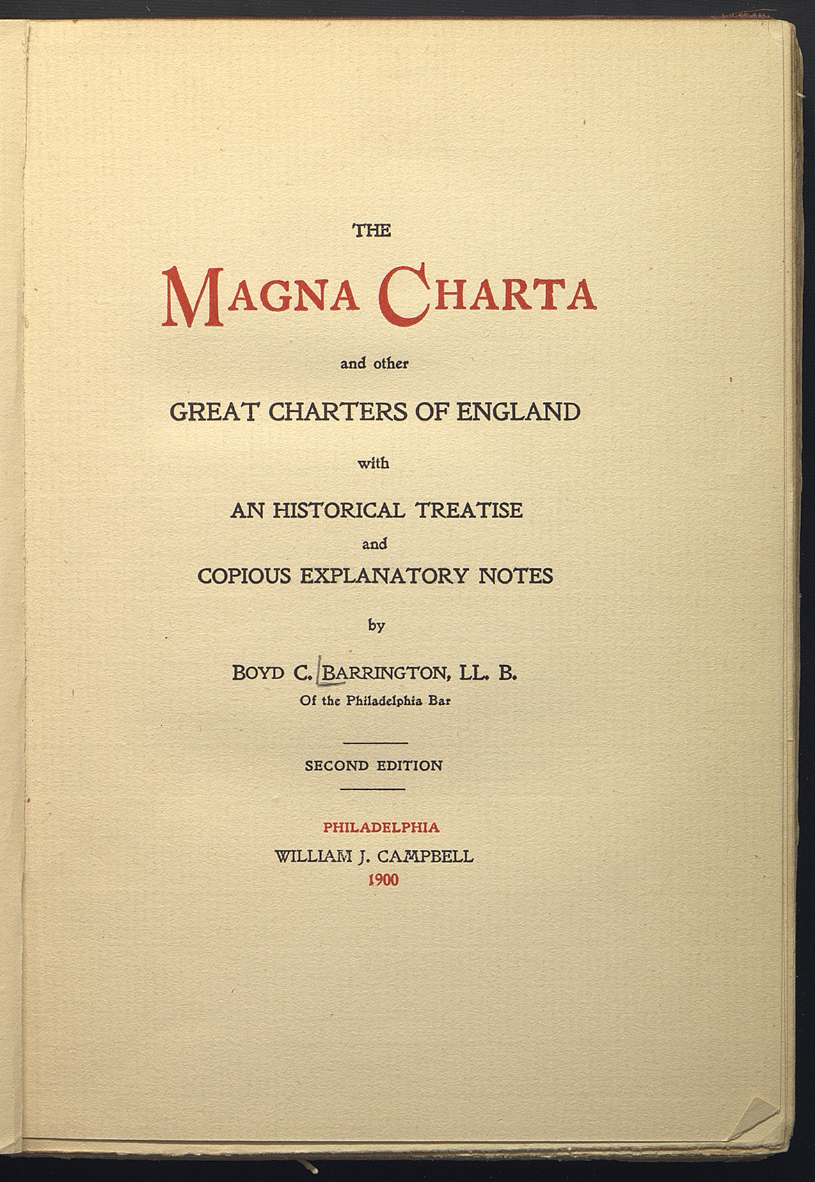 Title page of Barrington's edition