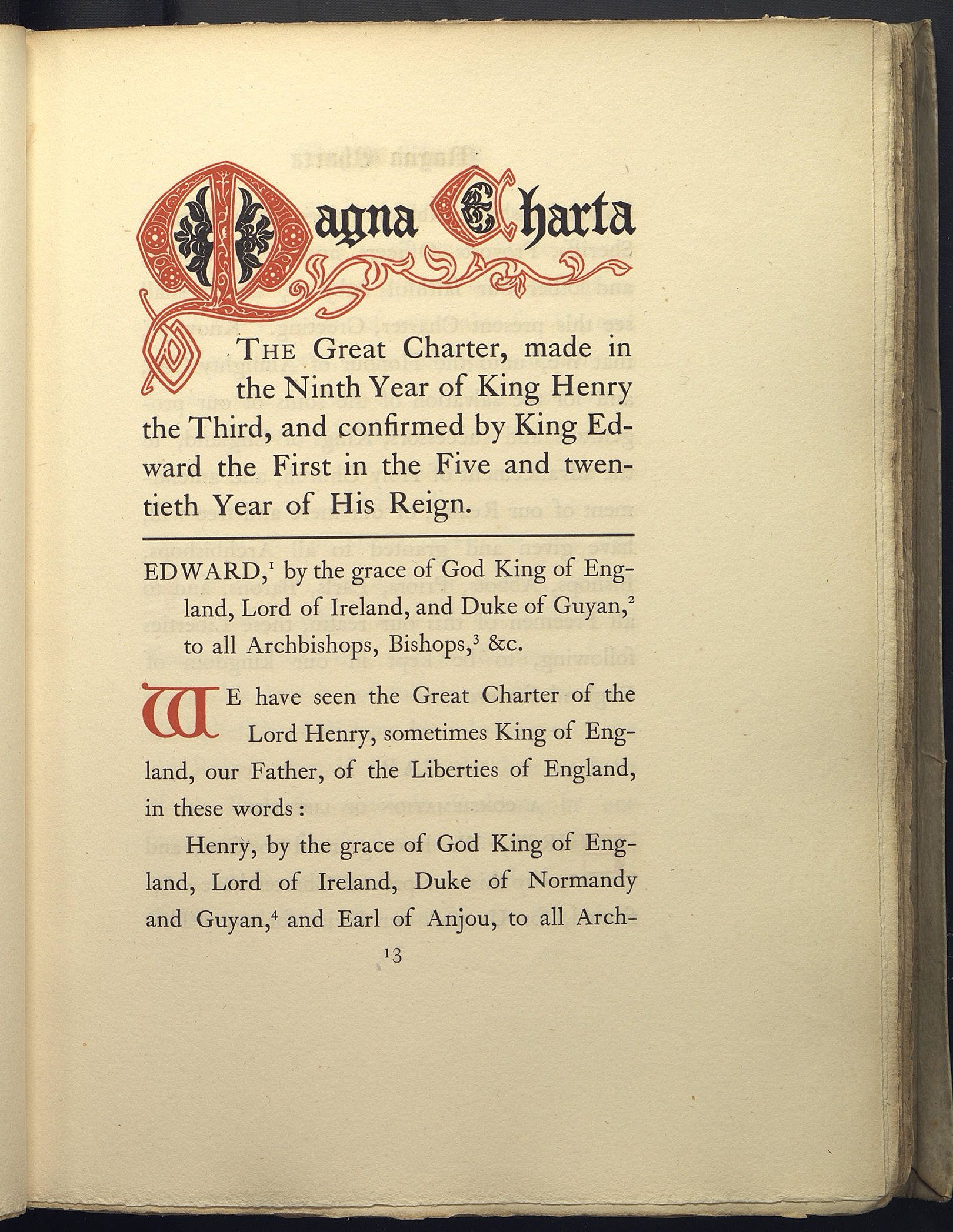 Magna Carta in the Kalendar