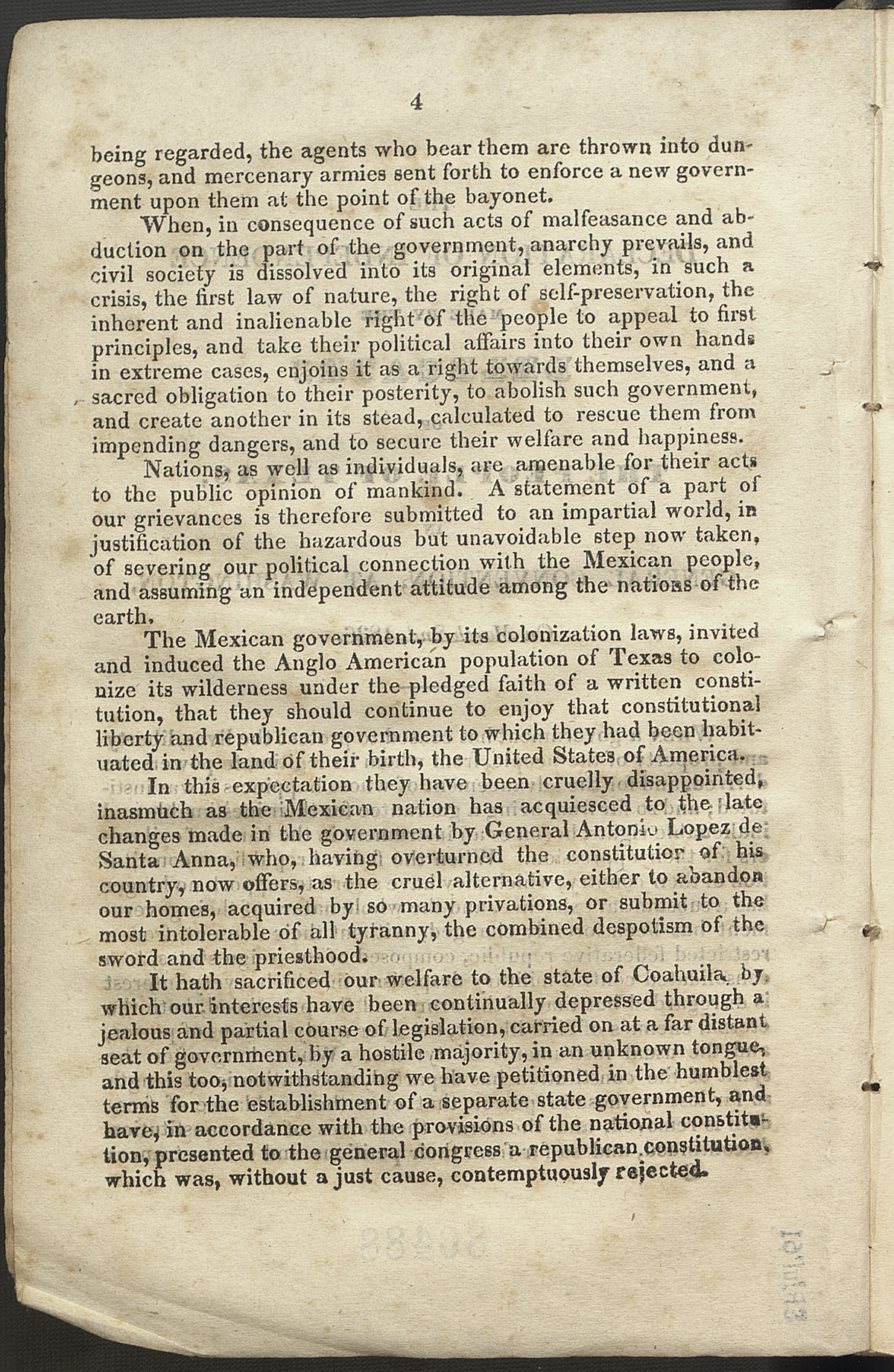 Declaration of Independence, page 4