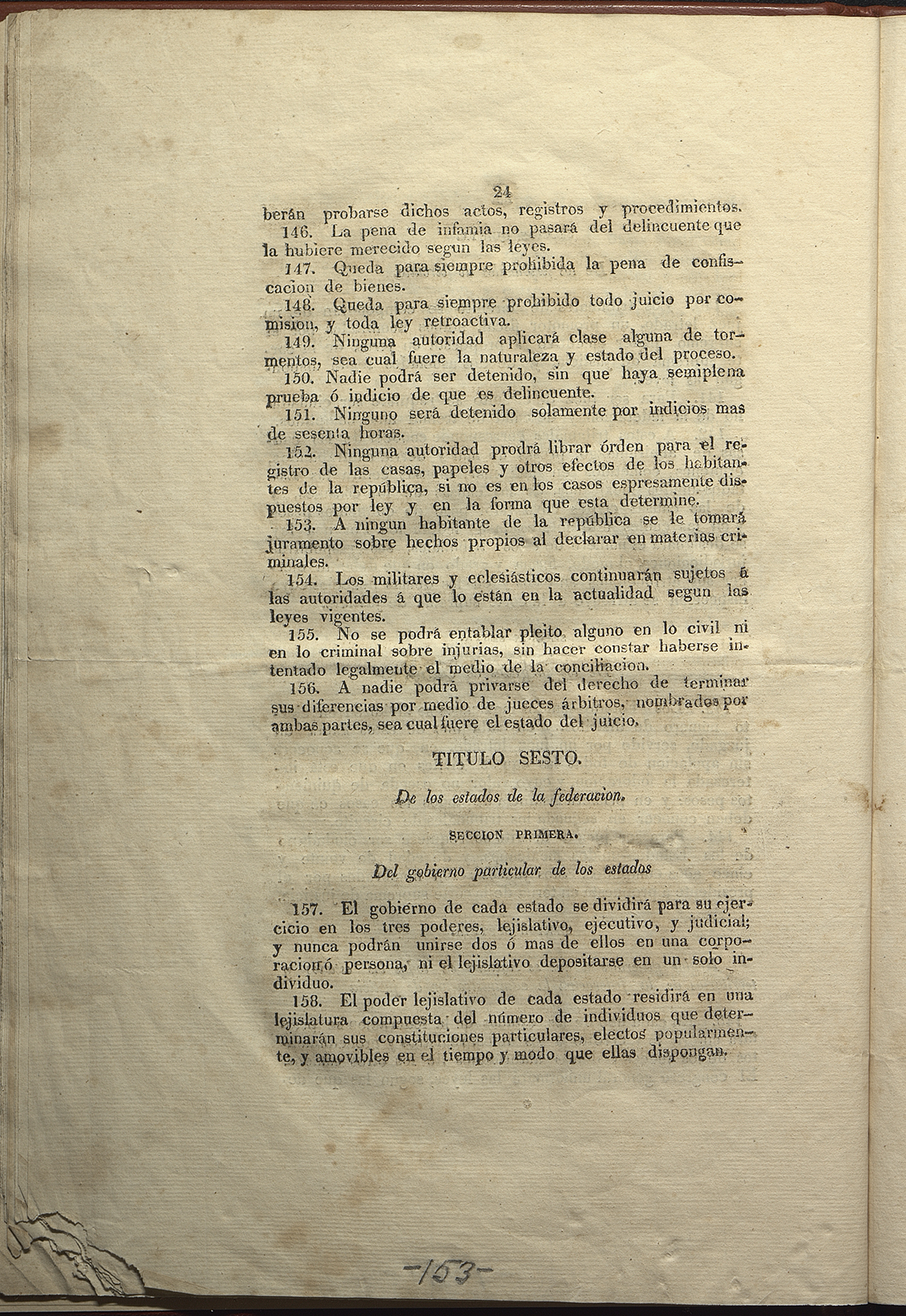 Title V, Section VII, Article 145-156; Title VI, Section I, Articles 157-158