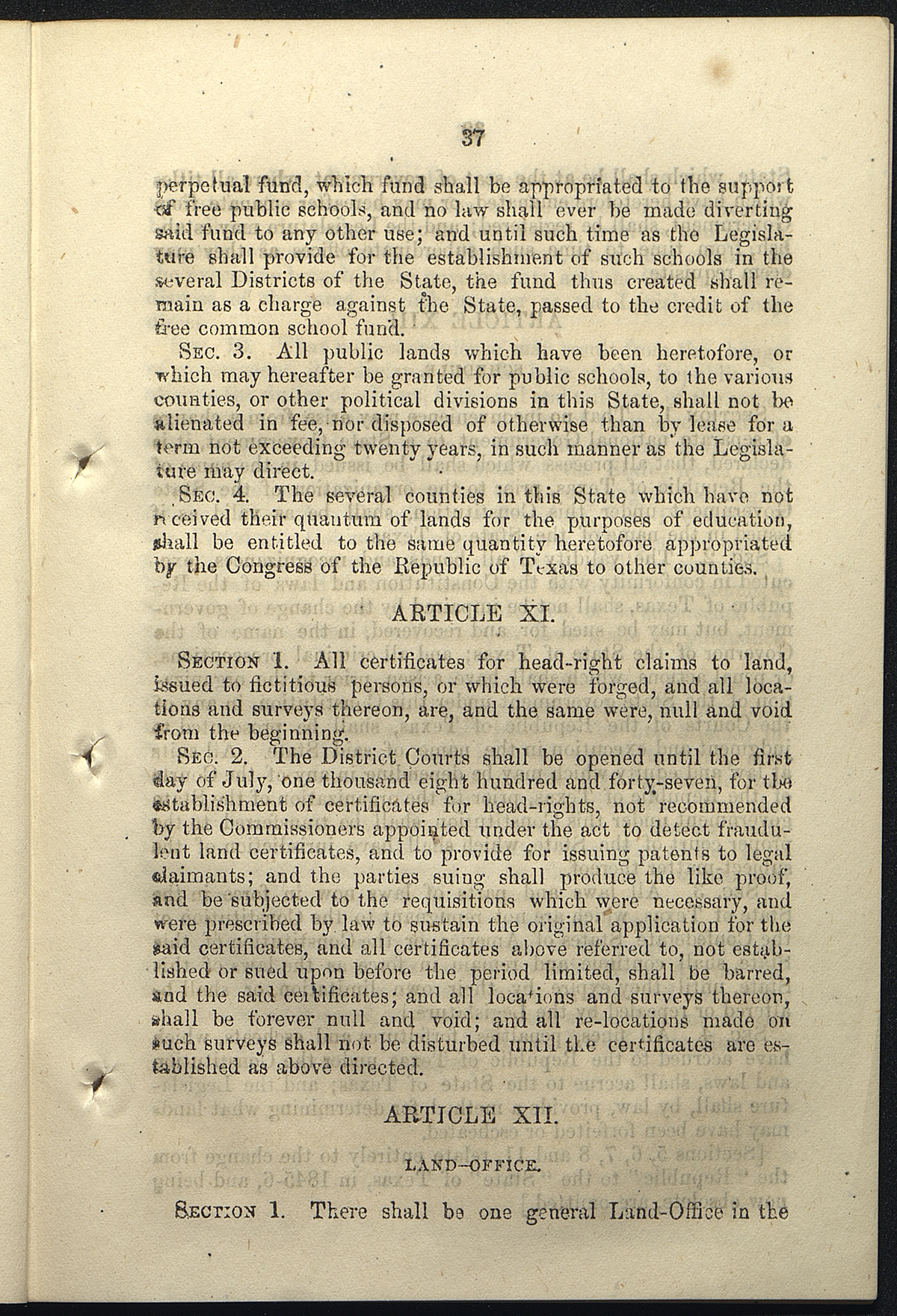 Article XII, Section 1